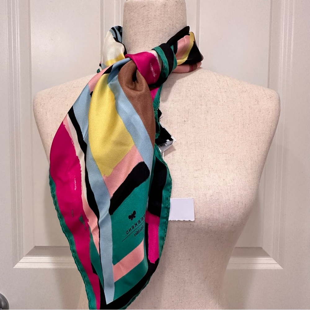NWOT Max Mara Weekend Label-cut Printed Silk Twin Scarf Spring/Summer - Picture 3 of 12